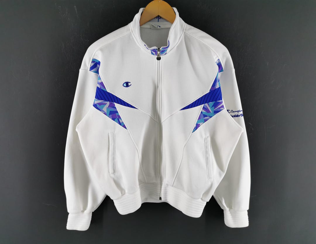 Champion Jacket Vintage 90's Size Jaspo L Champion Track Top Logos