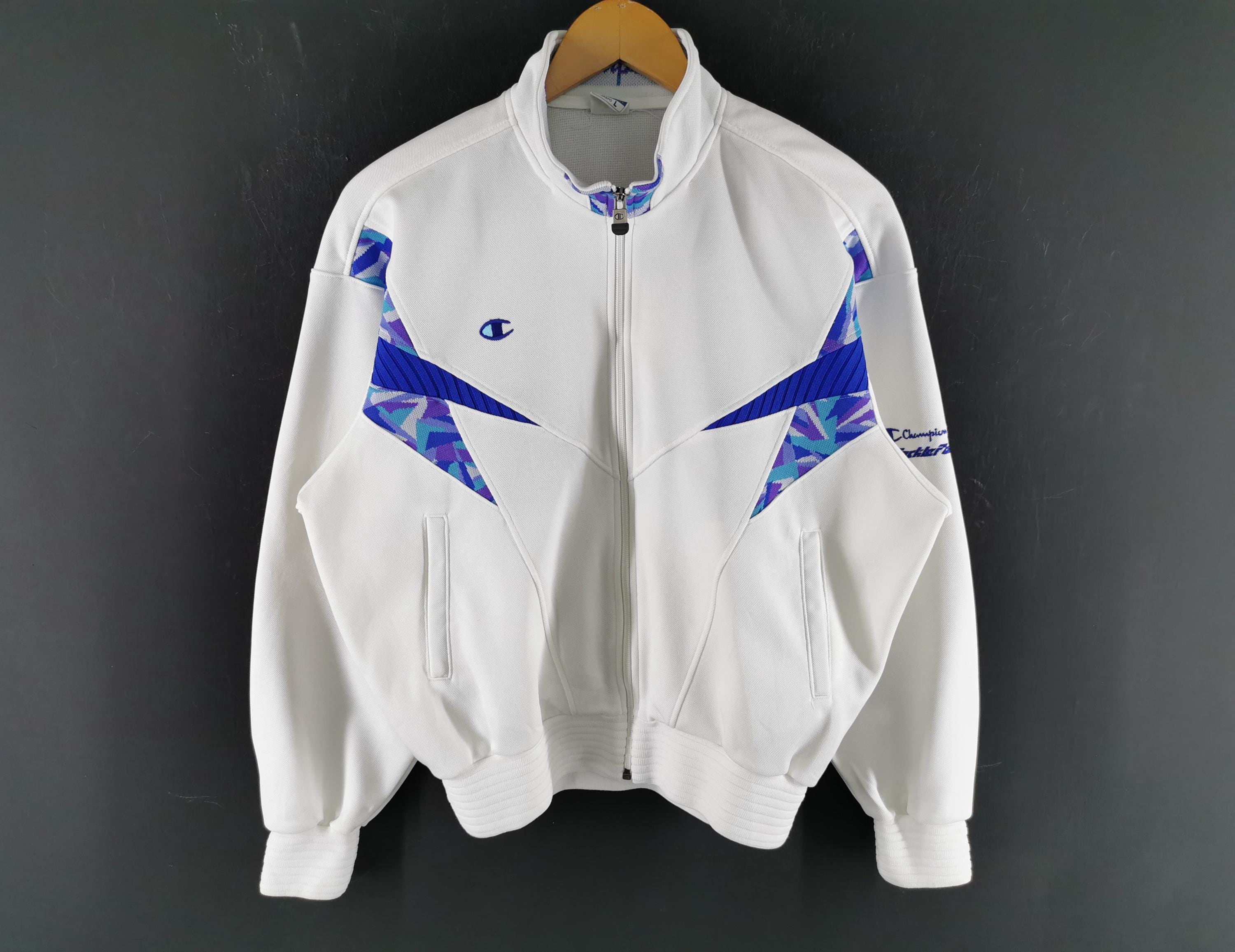 Champion Jacket Vintage 90's Size Jaspo L Champion Track Top Logos