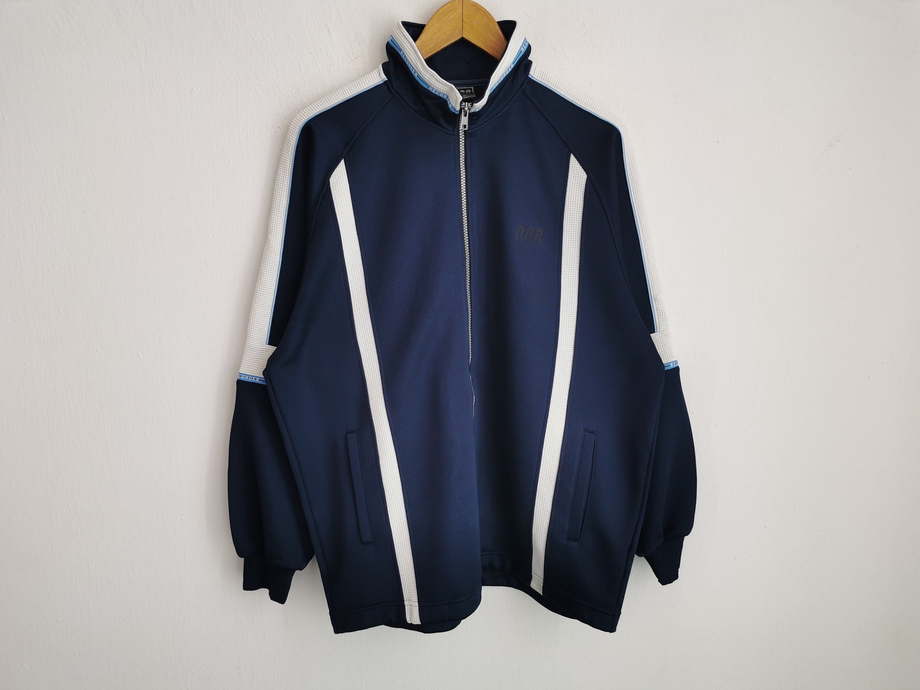 RRR RECORDER ( asics ) Half Zip Track Jacket Jersey M Black