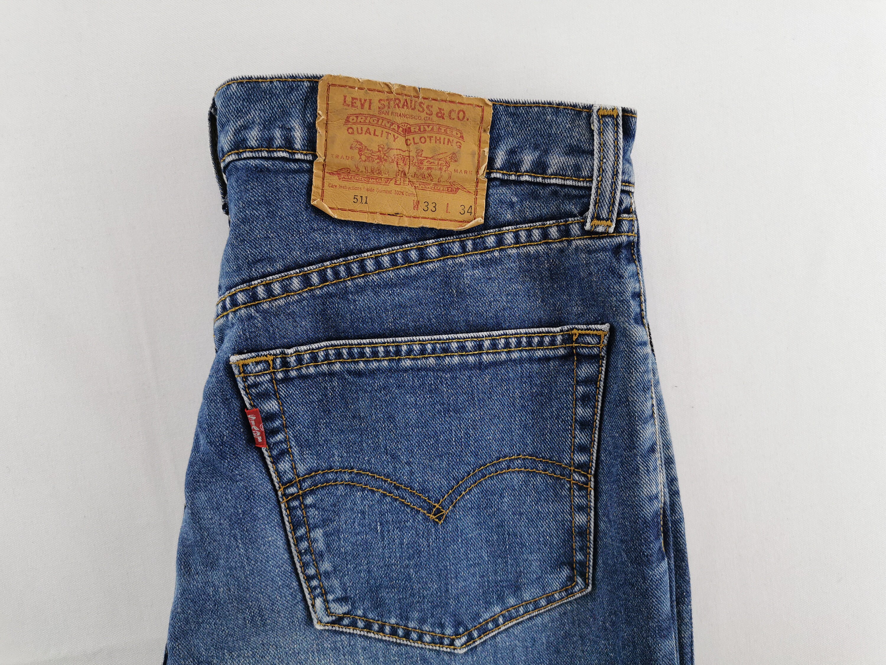 Levis 511 Jeans Distressed Vintage Size 33 Levis 511 Denim | Etsy