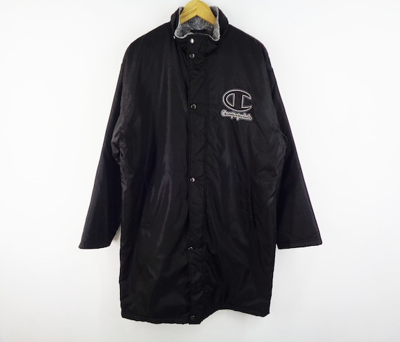 Champion Jacket Vintage Size Jaspo L Champion Windbreaker 90s Champion Logo Spell Out Long Winter Jacket Size XL Etsy