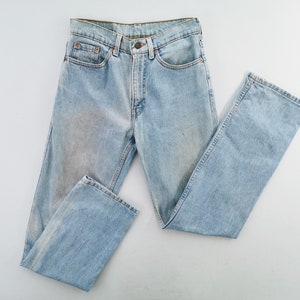 Levis 520 Jeans Distressed Vintage Levis 520 Denim Jeans Made In USA Size 28/29x33 image 3
