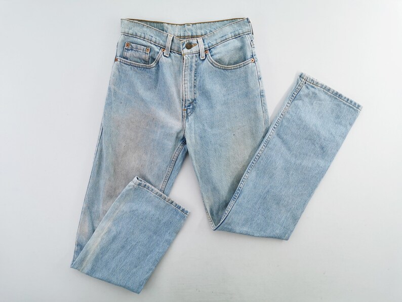 Levis 520 Jeans Distressed Vintage Levis 520 Denim Jeans Made In USA Size 28/29x33 image 3