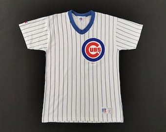 Chicago Cubs Shirt Vintage 90s Chicago Cubs Sosa #20 by Rusell MLB Made In USA Stripe Tee T Shirt Size M