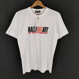 Ralliart Shirt Vintage 90er Jahre Ralliart &quot;&quot;The Spirit Of Competition&quot;&quot; N.W.T.&quot; T-Shirt Made In Japan Größe M