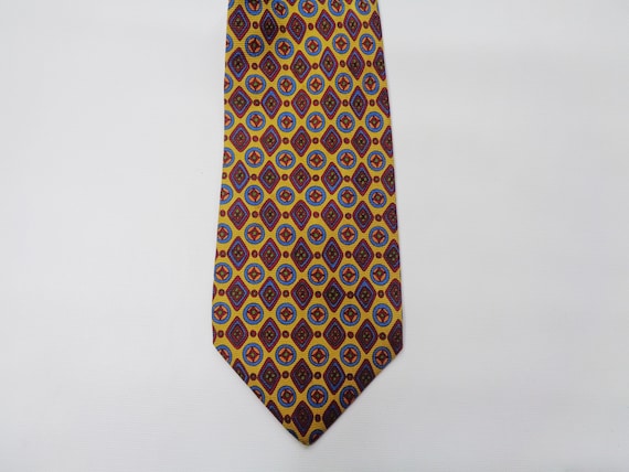 バーバリー ロンドン ネクタイ 織りシルク クラシックロゴ柄 ゴールド