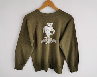 GAP Sweatshirt Vintage 90s GAP American University Big Logo Sweatshirt Made In USA Size S