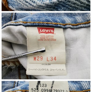 Levis 520 Jeans Distressed Vintage Levis 520 Denim Jeans Made In USA Size 28/29x33 image 10