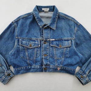 Guess Jacket Vintage 90&#39;s Guess Georges Marciano Denim Jacket Made In USA Womens Size M