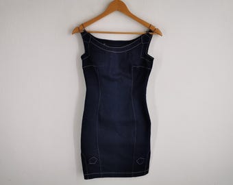 Vintage 90s 49 AV Junko Shimada Womens Jeans Dress Made In Japan Size S