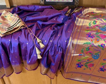 Paithani soft silk saree with Stitched blouse