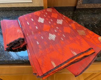 Handloom Jamdani Saree: Bangladeshi Silk Cotton Weave