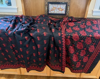 Handloom Jamdani Silk Cotton Saree: Soft Drape, Matching Blouse Piece
