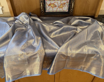 Kanjeevaram style woven semi silk saree