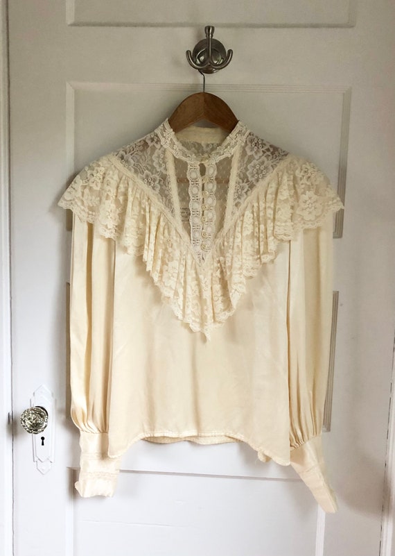 1970s Jessica's Gunnies/Gunne Sax Victorian Ivory