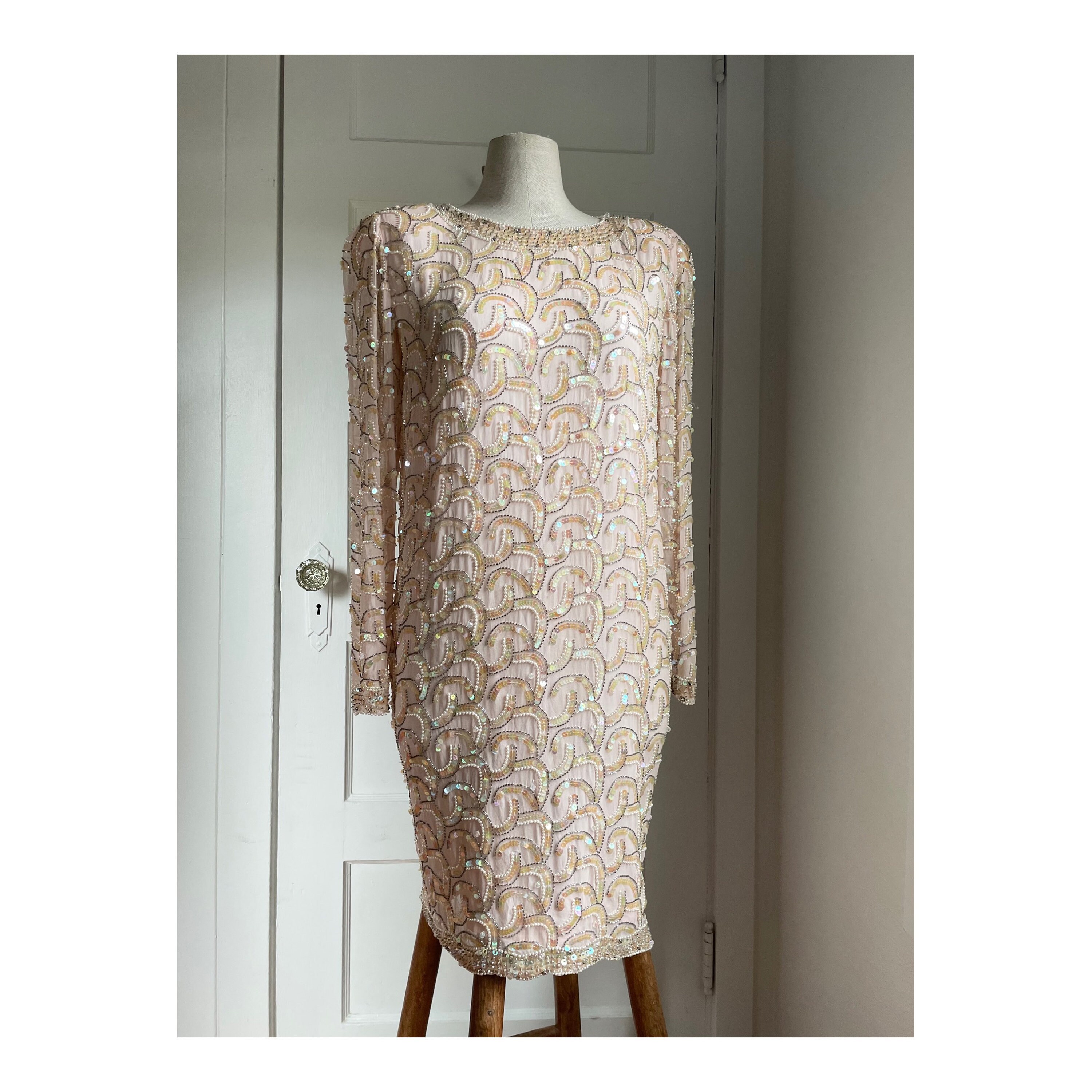Beaded Shift Dress - Etsy