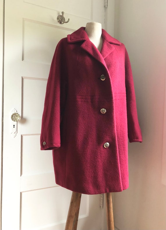 1950s/1960s Frederick & Nelson Cranberry Red Coat 