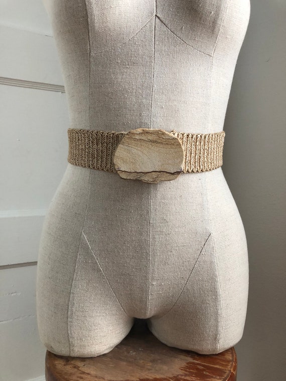 1980s Lava Stone elastic statement belt- size XS - image 1