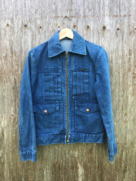 1970s True Blue Wrangler Denim Jacket- size XS