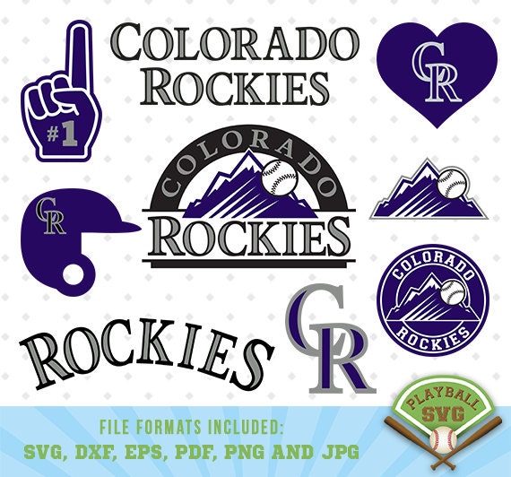 Download Colorado Rockies SVG files baseball designs contains dxf ...