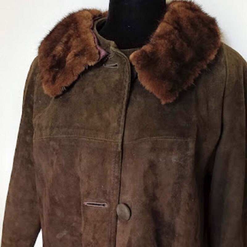 Retro Suede Solid Notch Collar Coat