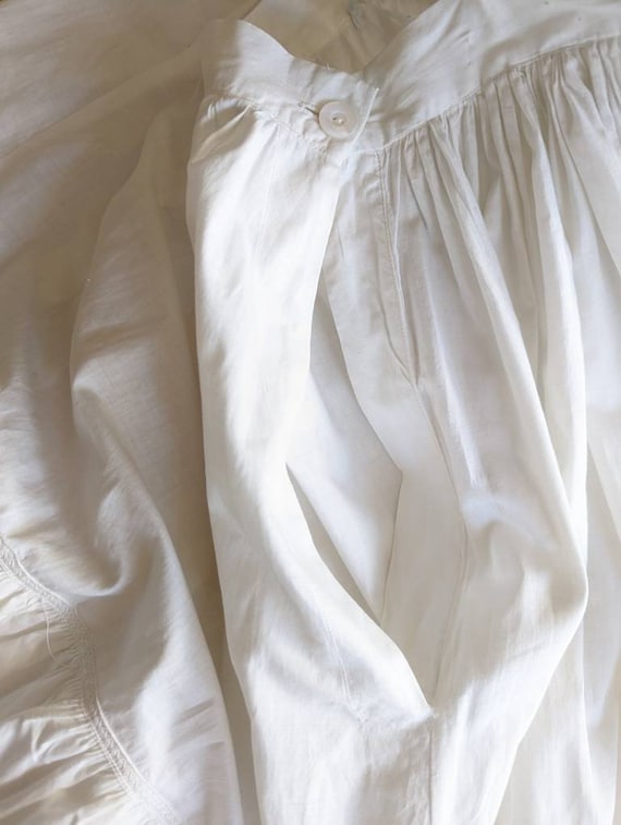 Edwardian Split Drawers and Slip Matching Set Siz… - image 6