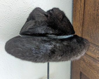 Mink Fur Hat with Bow Womens Ranch Style Michael Kates