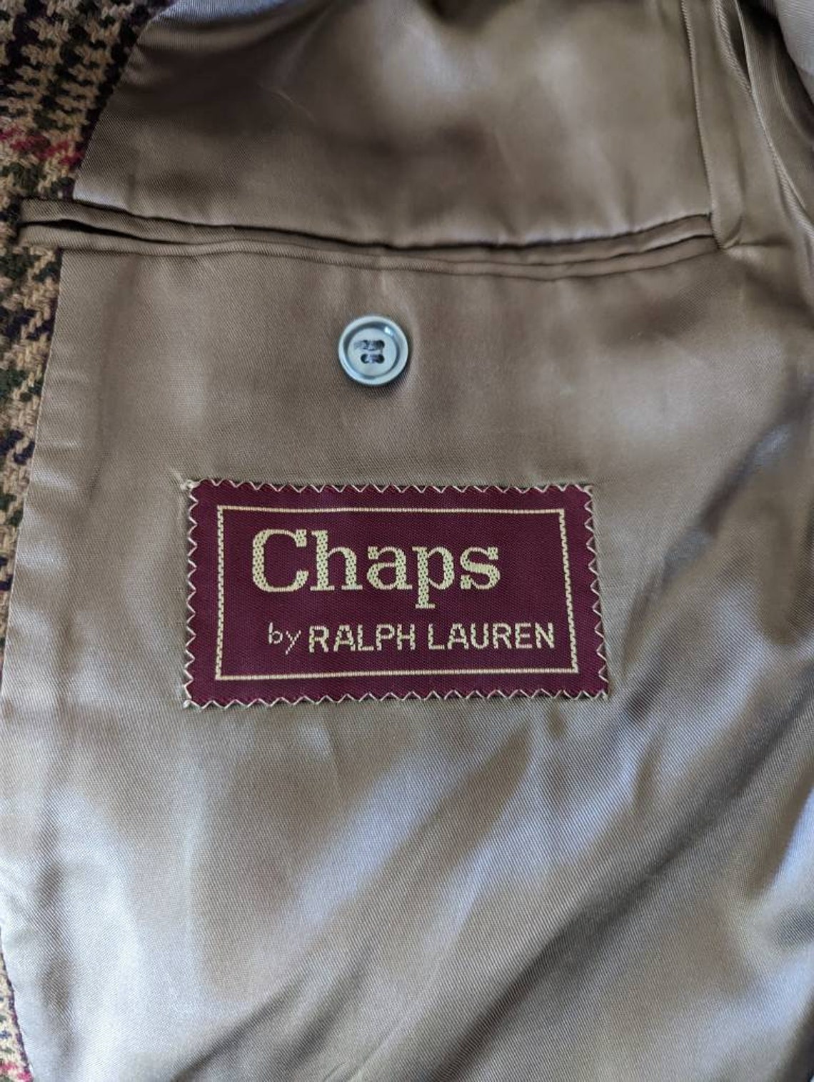 CHAPS Ralph Lauren Vintage Men's Wool Plaid Jacket British Etsy