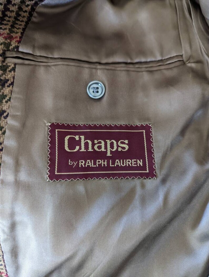 CHAPS Ralph Lauren Vintage Men's Wool Plaid Jacket British Etsy