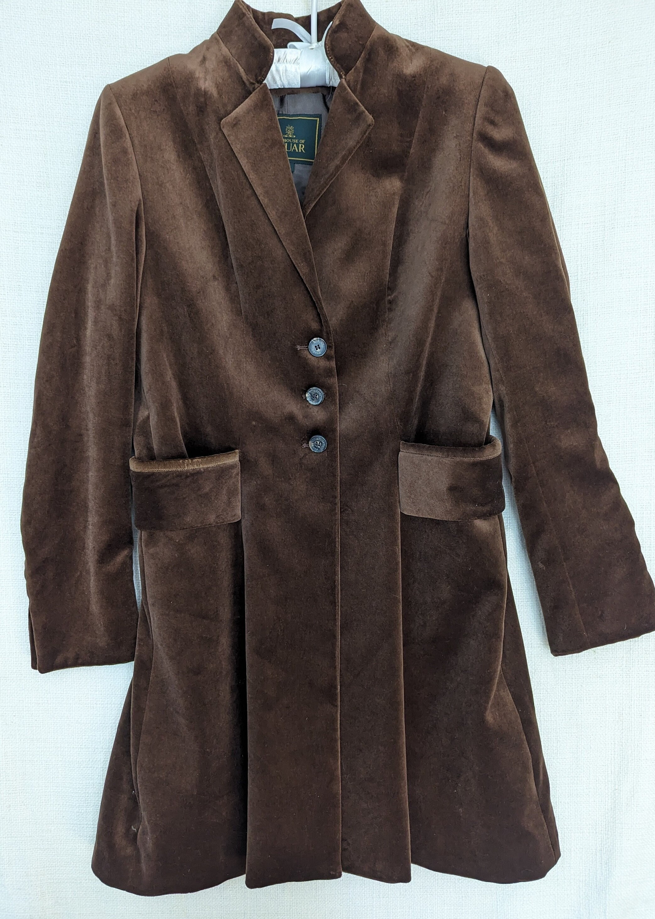 House of Bruar Scotland Velvet Coat Brown Size 6 Discontinued Style Flapped Pockets Beautiful Etsy