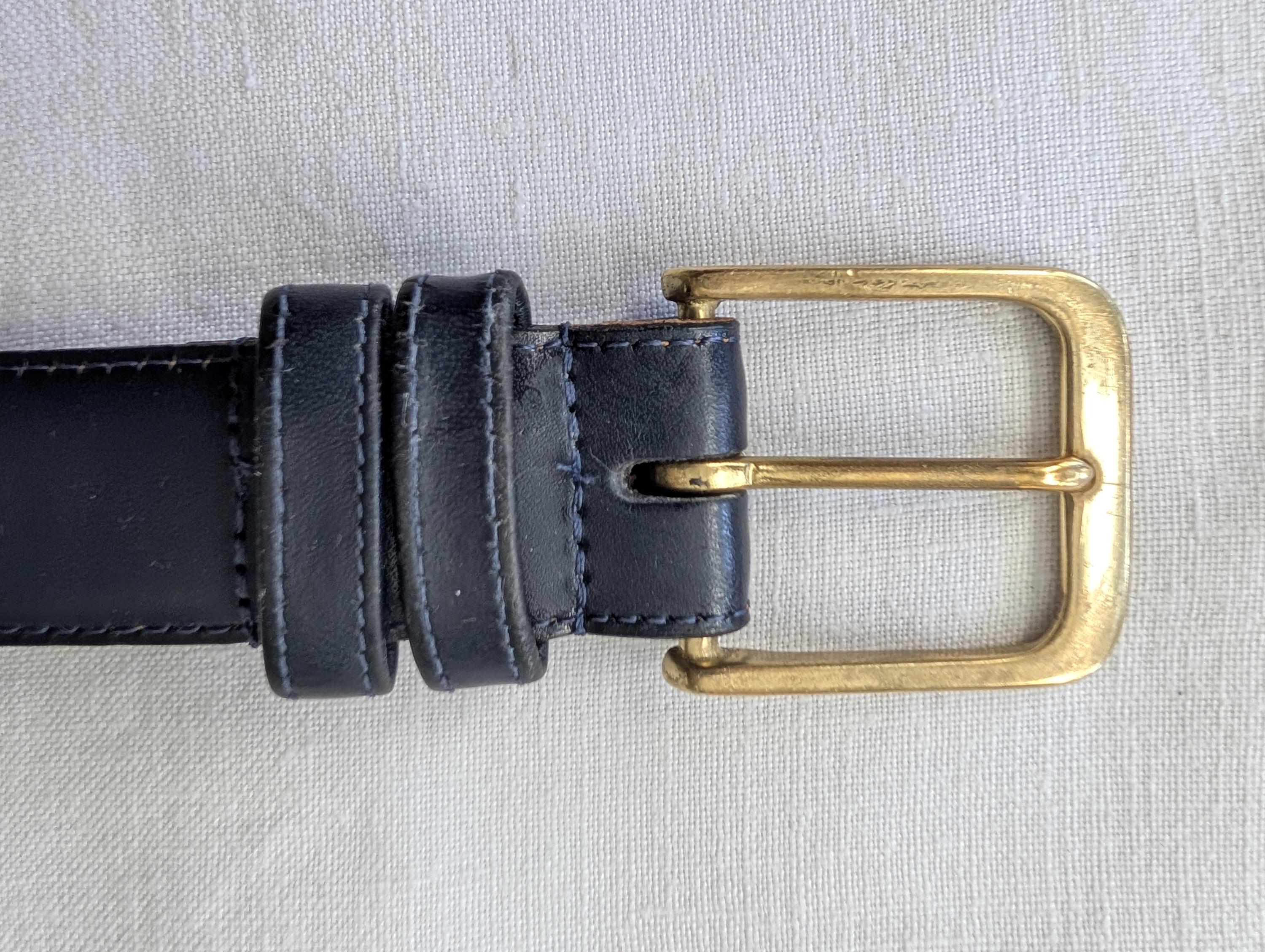 COACH 3906 Vintage Navy Belt Small Brass Buckle Coach Blue Belts for Women for sale | eBay main image 2