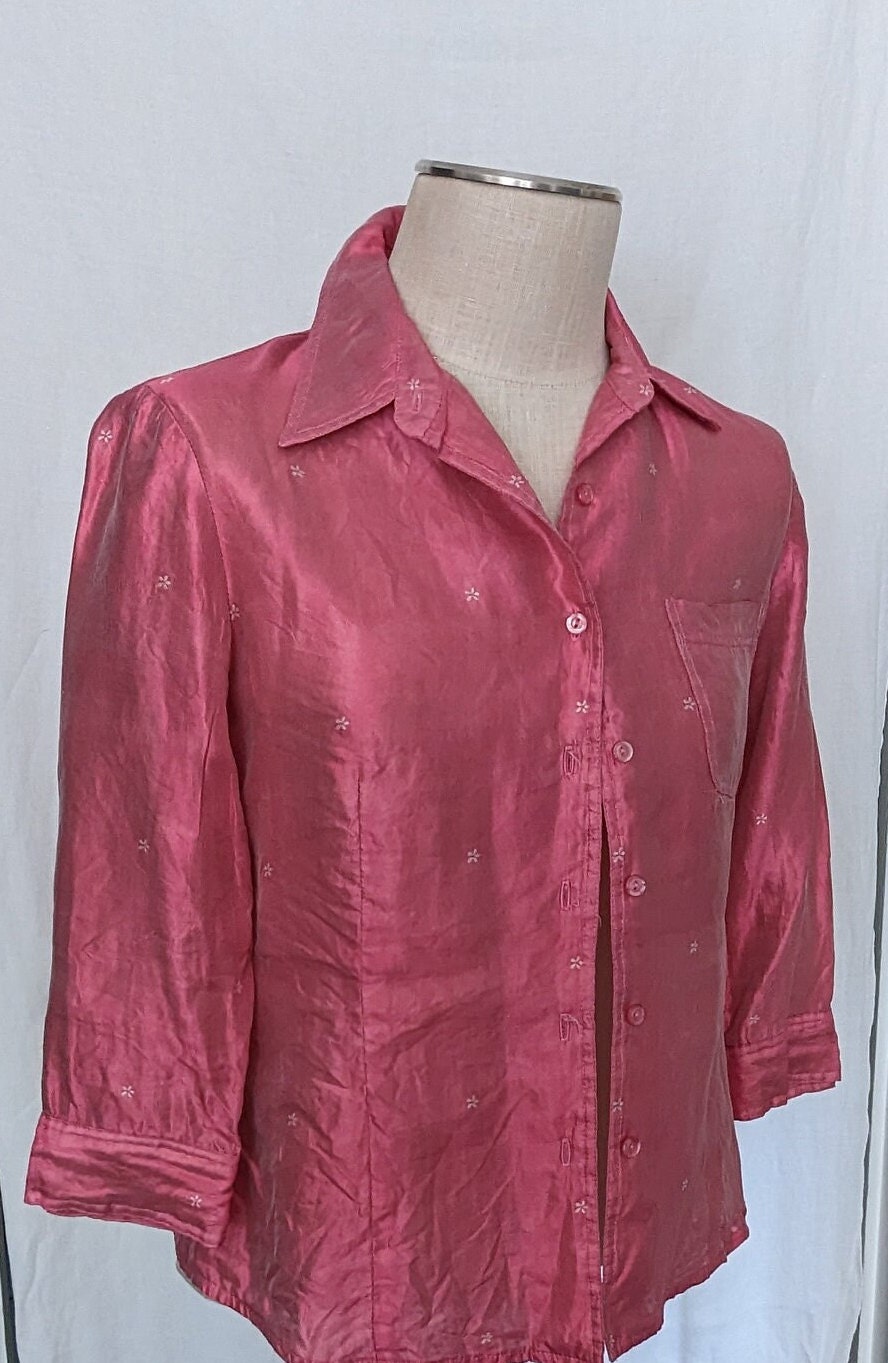 Oscar for Oscar de la Renta Silk Blouse Pink Size 4