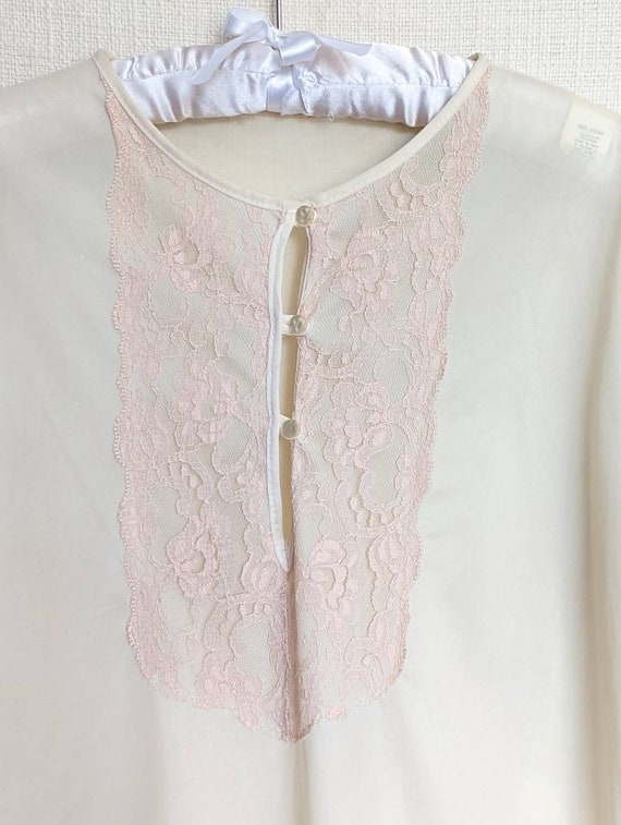 1960s Lounge Pajama Set Pink Size Size 4-6 Nylon … - image 4