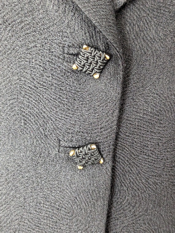 Vintage Albert Nipon Black Wool Blend Skirt Suit … - image 4