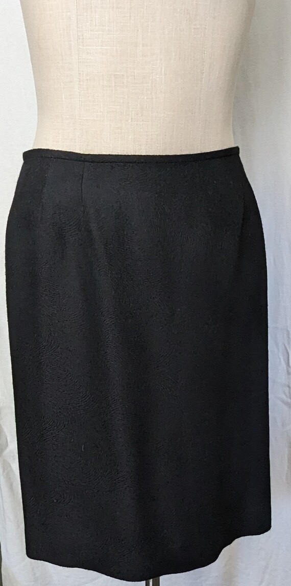 Vintage Albert Nipon Black Wool Blend Skirt Suit … - image 7
