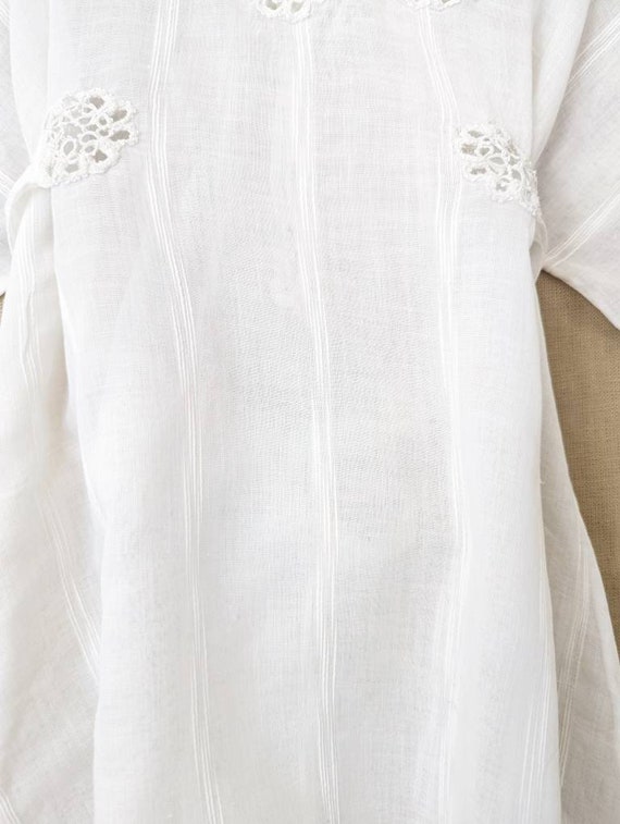 Vintage Toddler White Dress Size 4T White on Whit… - image 5