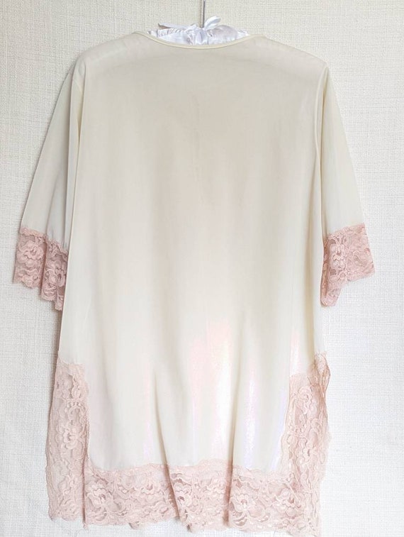 1960s Lounge Pajama Set Pink Size Size 4-6 Nylon … - image 6