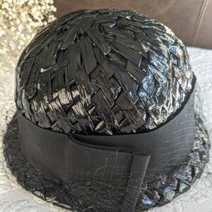 Vintage Sonni California - Union Made Black Hat with Bow and Veil Sonni California Hat - Etsy main image 3