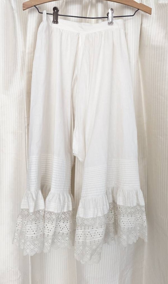 Edwardian Split Drawers and Slip Matching Set Siz… - image 3