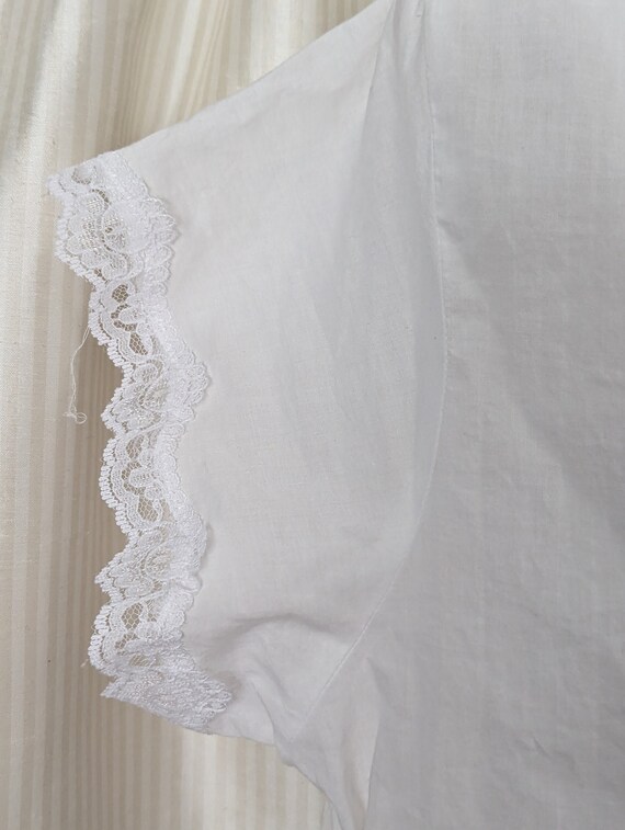 Laura Ashley Vintage Long Nightgown Lace Trim Emb… - image 4