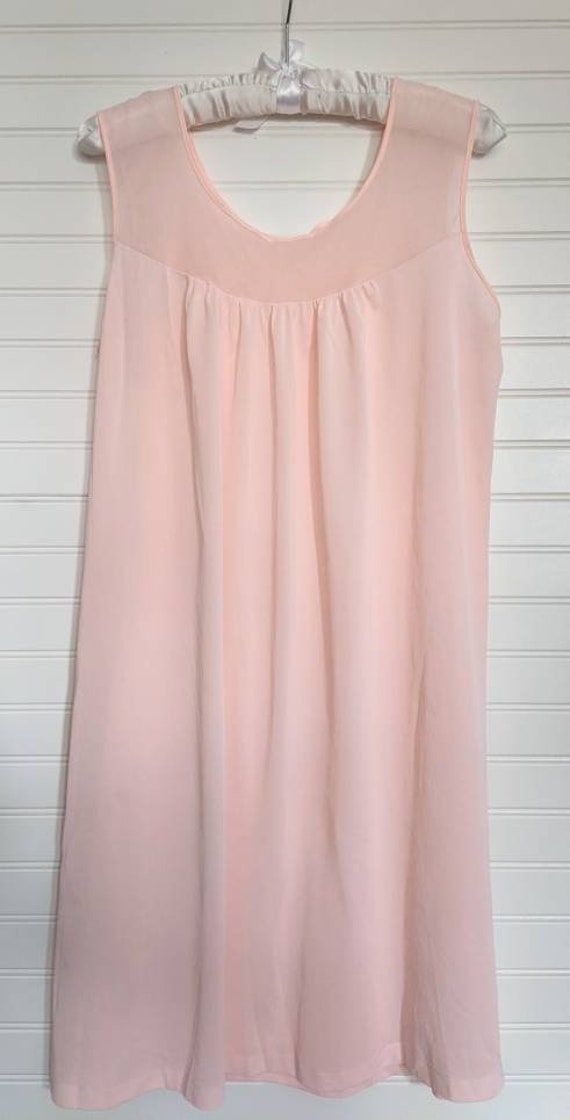 Vintage Lorraine Nightgown Pink Size Medium Nylon… - image 2