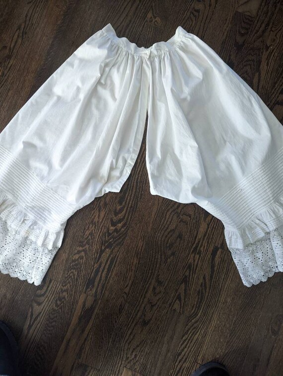 Edwardian Split Drawers and Slip Matching Set Siz… - image 10