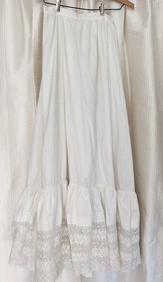 Edwardian Split Drawers and Slip Matching Set Siz… - image 1