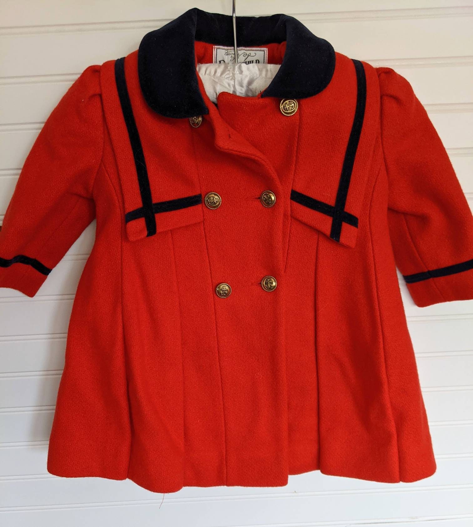Tailored By ROTHSCHILD Girl's Coat Red Wool Size 2T | Etsy