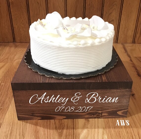 12x12 Rustic Wood Cake Stand 12 Inch Rustic Etsy