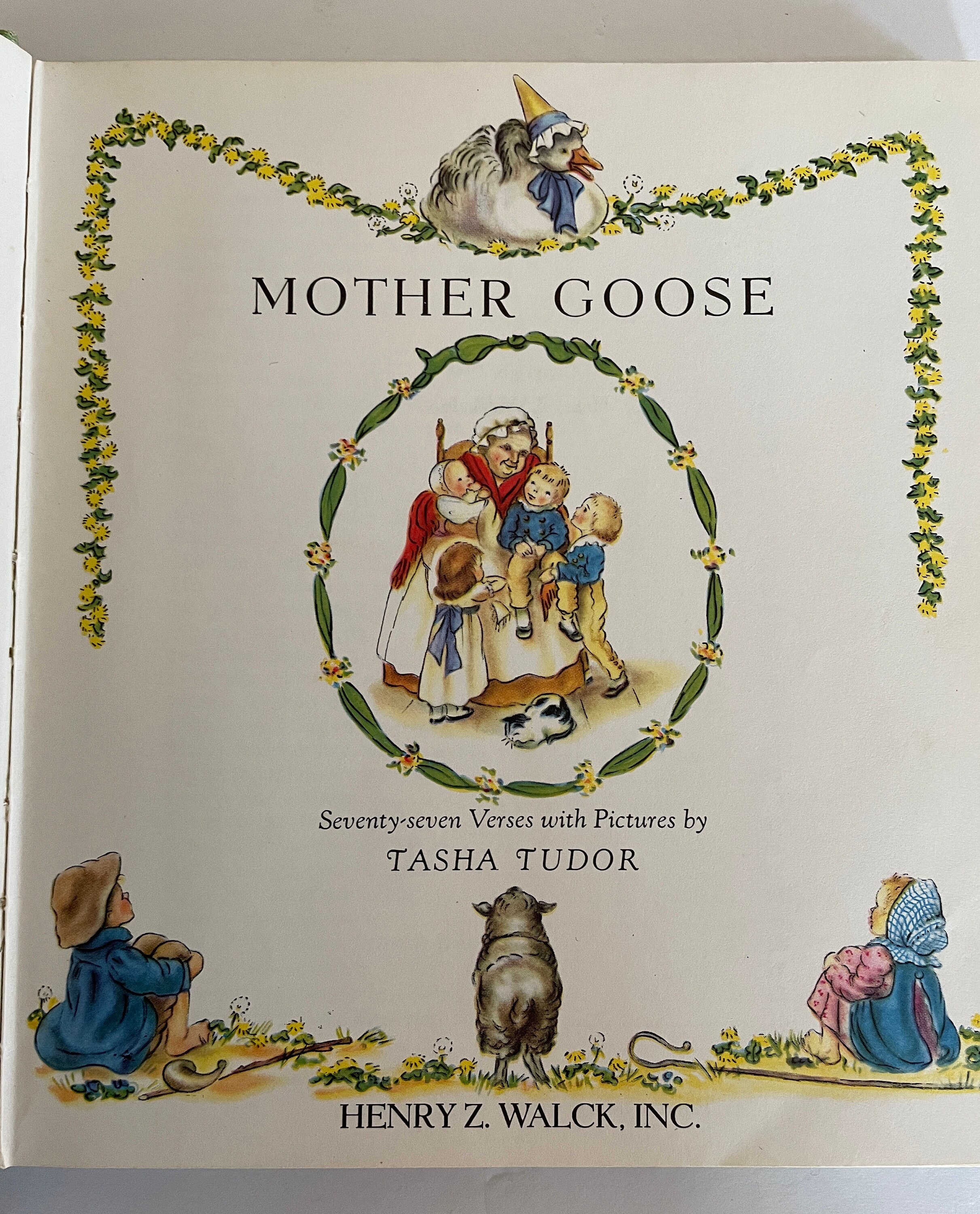 マザーグース、ターシャ・テューダーによる選集とイラスト、1958年