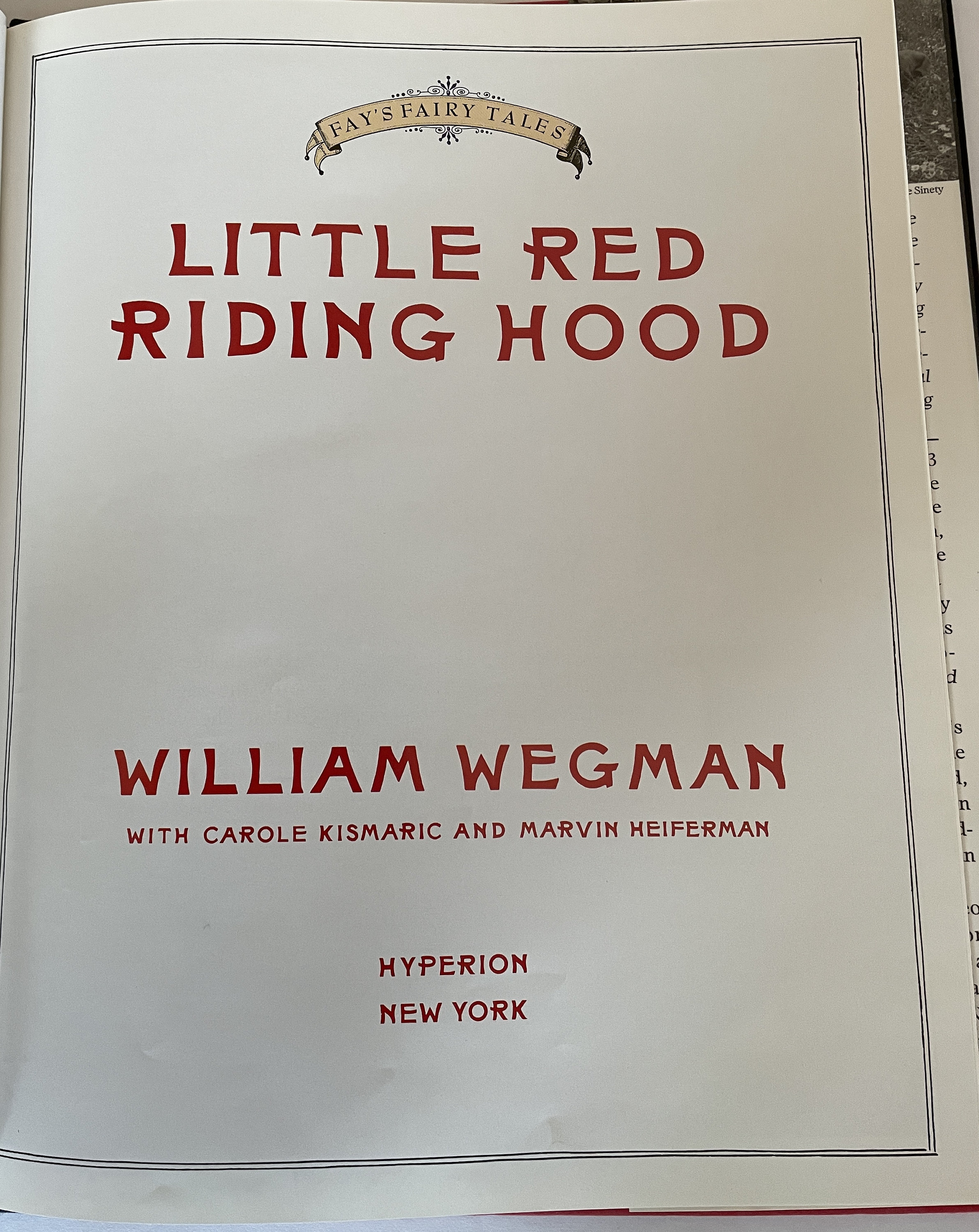 Little Red Riding Hood Adapted by William Wegman - Etsy UK