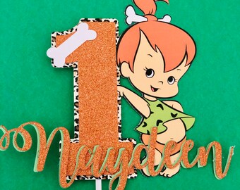 Pebbles Flintstone Party Supplies Etsy