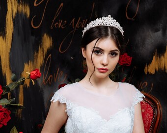 Pearl Tiara, Diamante Tiara, Leaf Pearl Wedding Tiara, Crystal, Bridal Tiara,Bridal Gold Tiara,Silver Tiara.