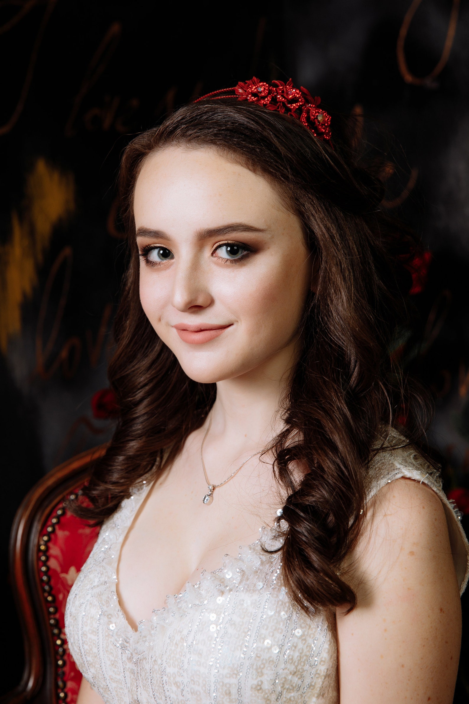 Red Tiaratiara Red Rose Color Tiarabridal Tiarabridesmaid Etsy